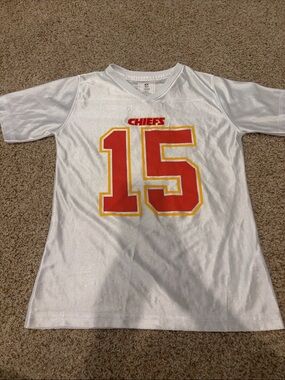 NFL White Kids Chiefs #15 Short Sleeve Jersey
